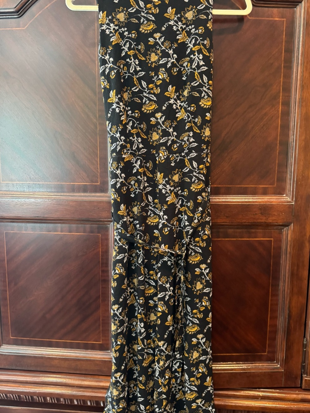 MICHAEL Michael Kors Black jumpsuit with Yellow and White Floral Print